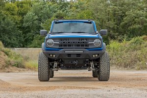 Ford Bronco Hidden Winch Mount - Front - Rough Country - Standard 4.5in X 10in 4 bolt Winch Mount - '21-'25